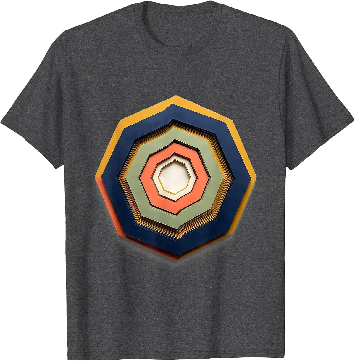 Fibonacci Spiral Golden Ratio Sacred Geometry Math T-Shirt - Dark Heather Grey