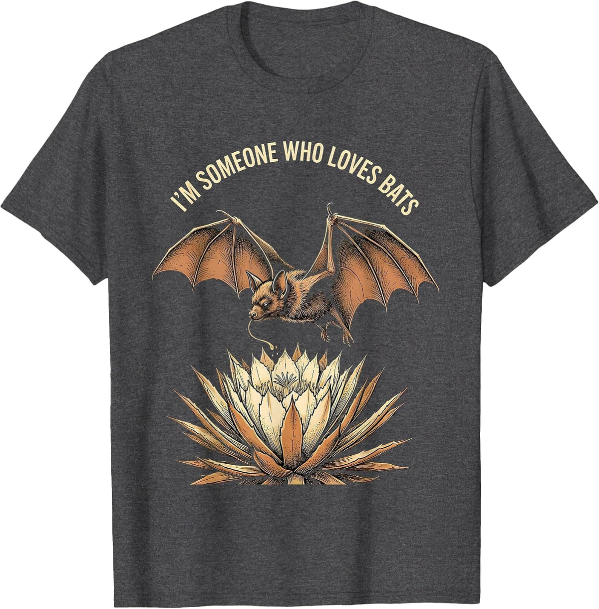 Men's I'm Someone Who Loves Bats Funny Bat Lover Wildlife T-Shirt - Dark Heather Grey