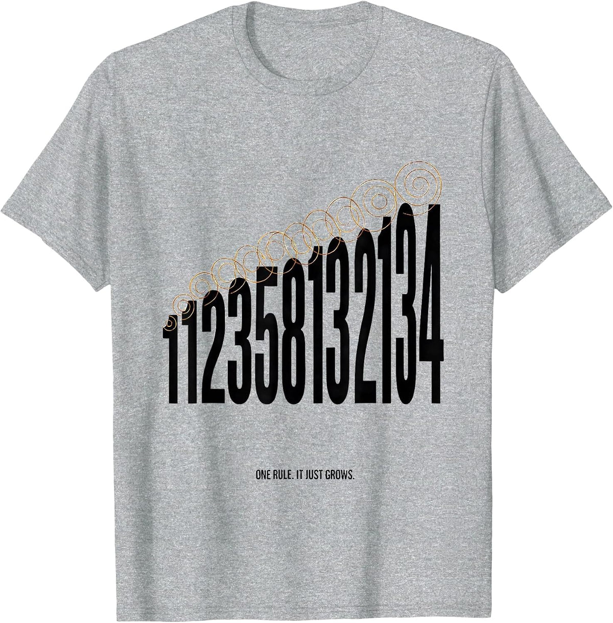 Men's One Rule It Just Grows Math Enthusiast Sacred Geometry T-Shirt - Heather Grey