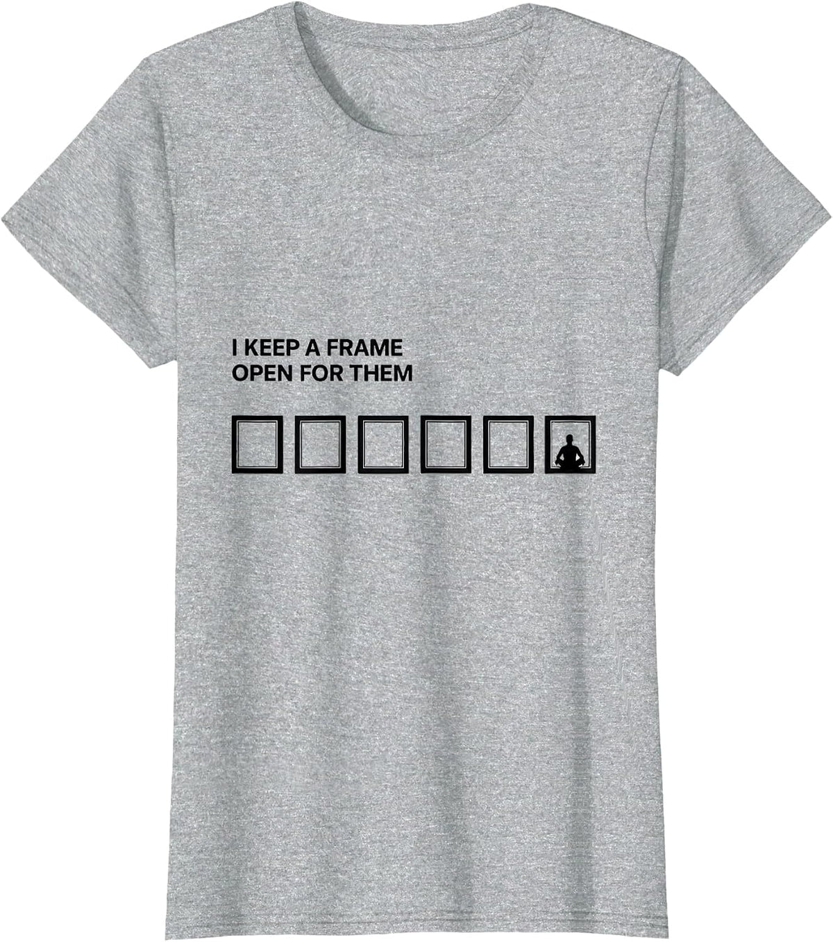 Women's I Keep A Frame Open For Them Minimalist Special Education T-Shirt - Heather Grey