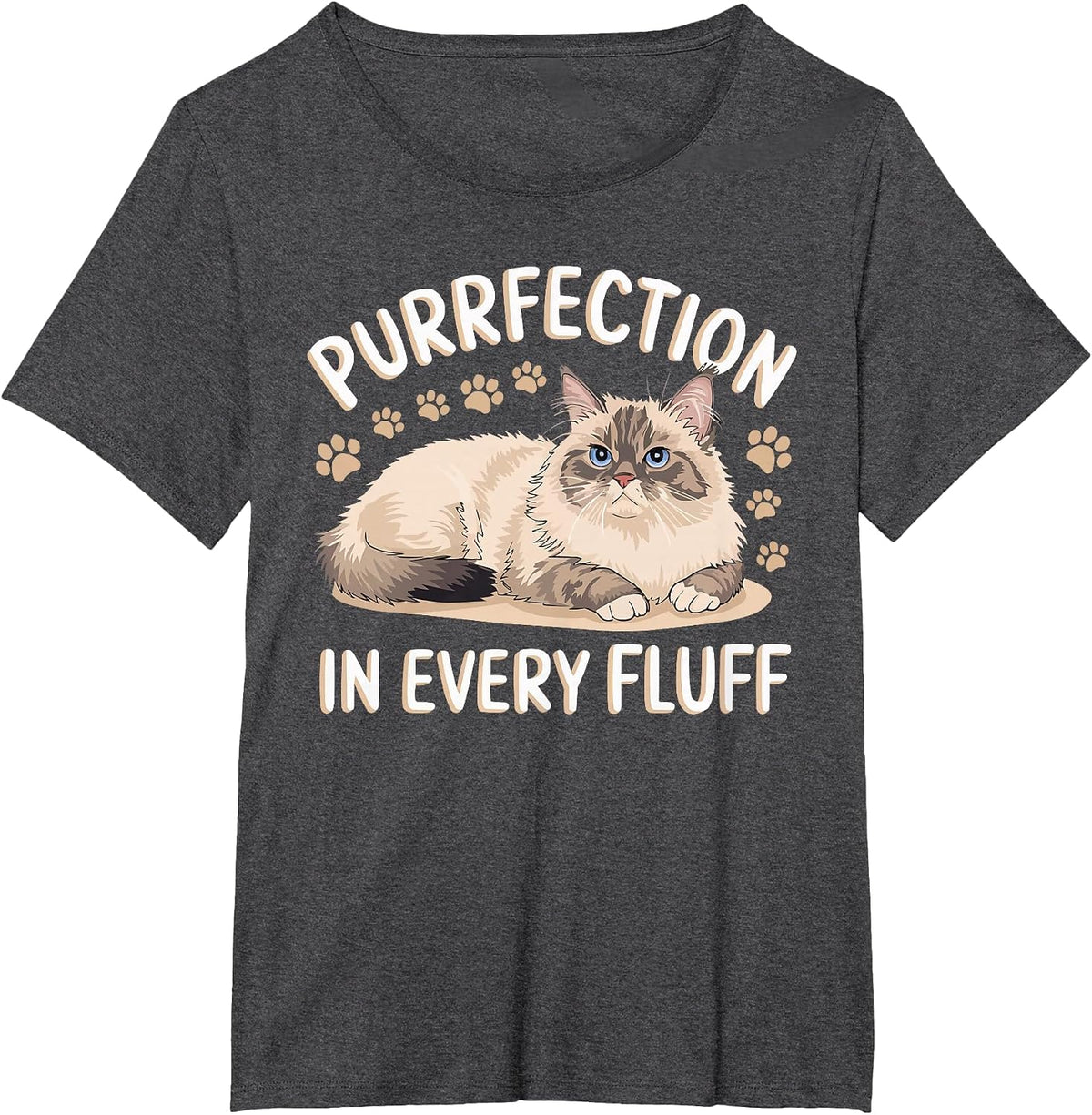 Ragdoll Cat Lover Kitten Meow Animal Cat Lady Pet Kitty T-Shirt - Dark Heather Grey