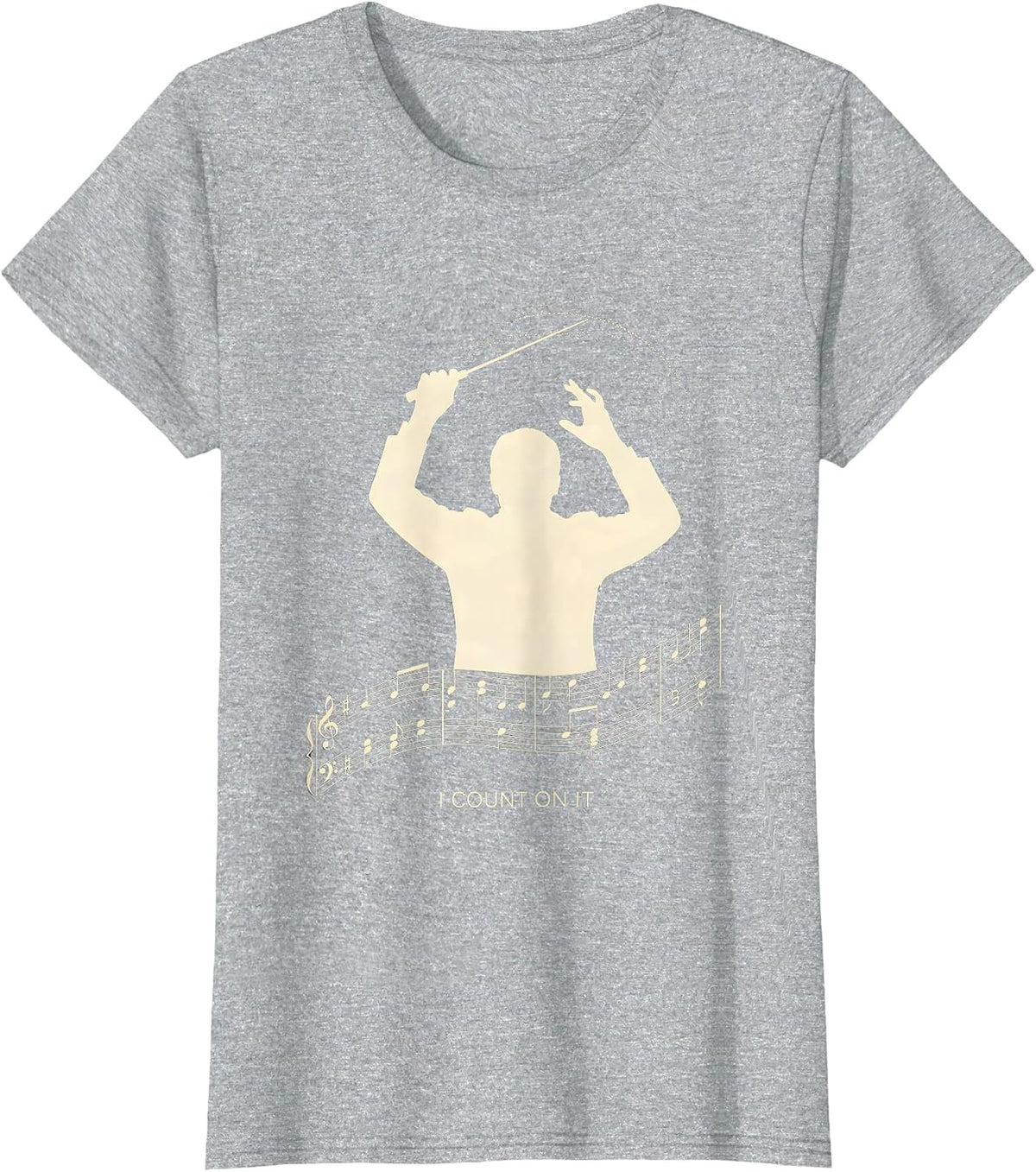 Women's I Count On It Funny Music Lover Gift Musician Teacher T-Shirt - Heather Grey