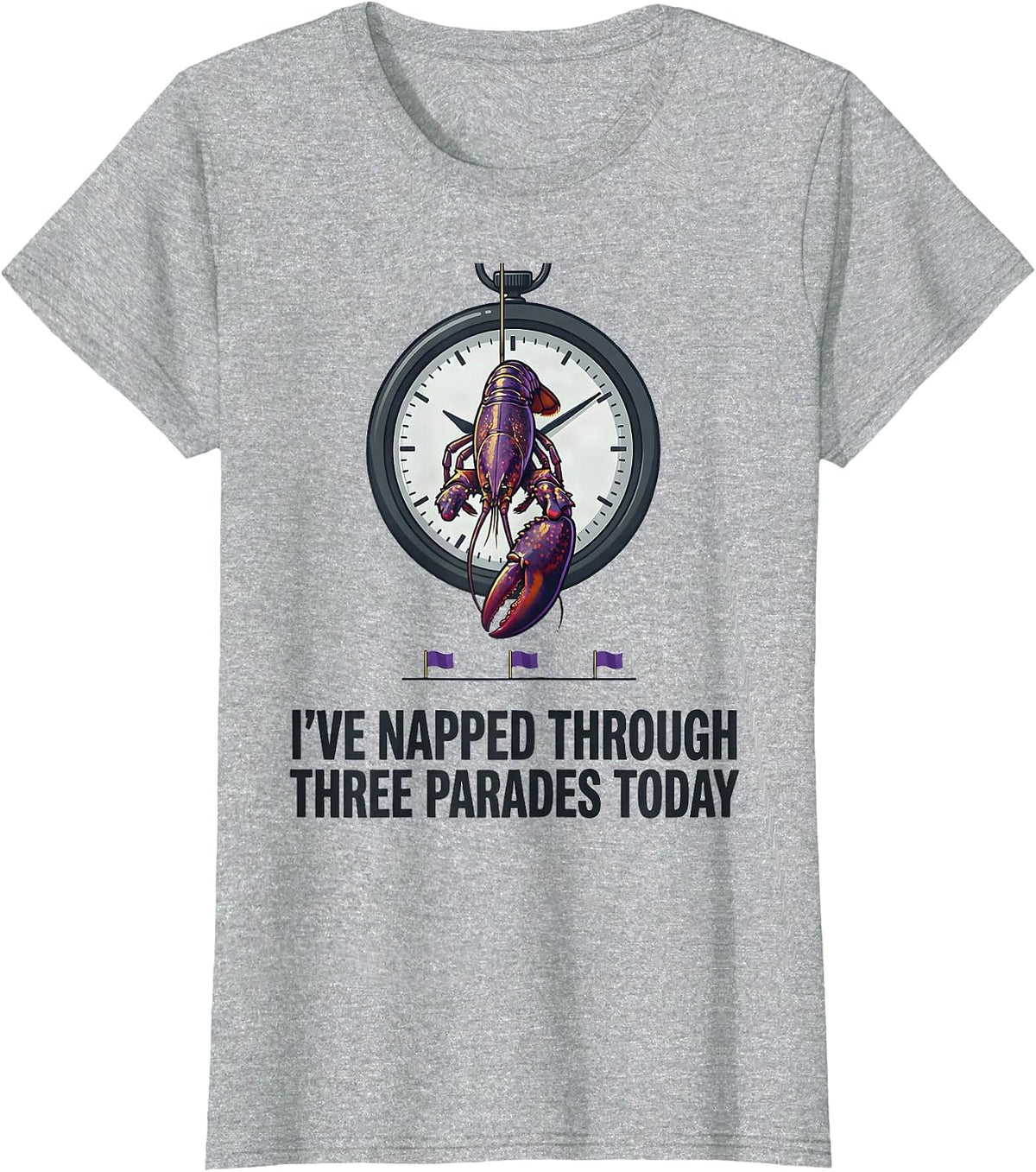 I've Napped Through Three Parades Today Mardi Gras T-Shirt - Heather Grey