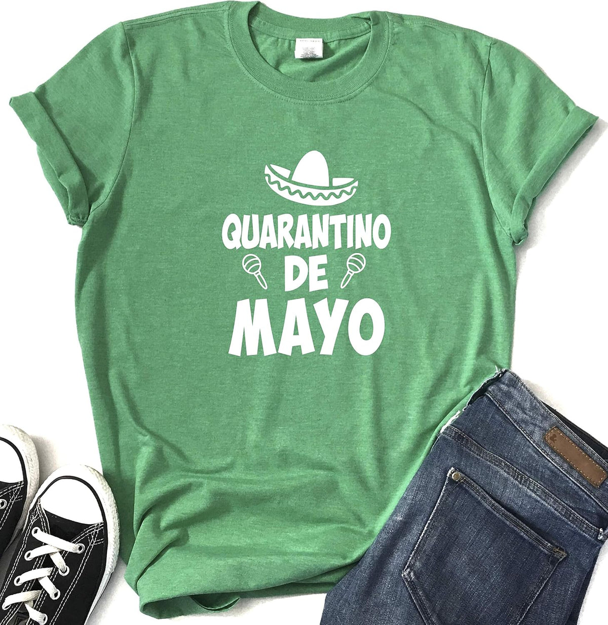 Quarantino de Mayo T-Shirt - Funny Cute Shirt - 5 de Mayo - Cinco Tshirt - Men's - Women's - Unisex - More Colors (3-