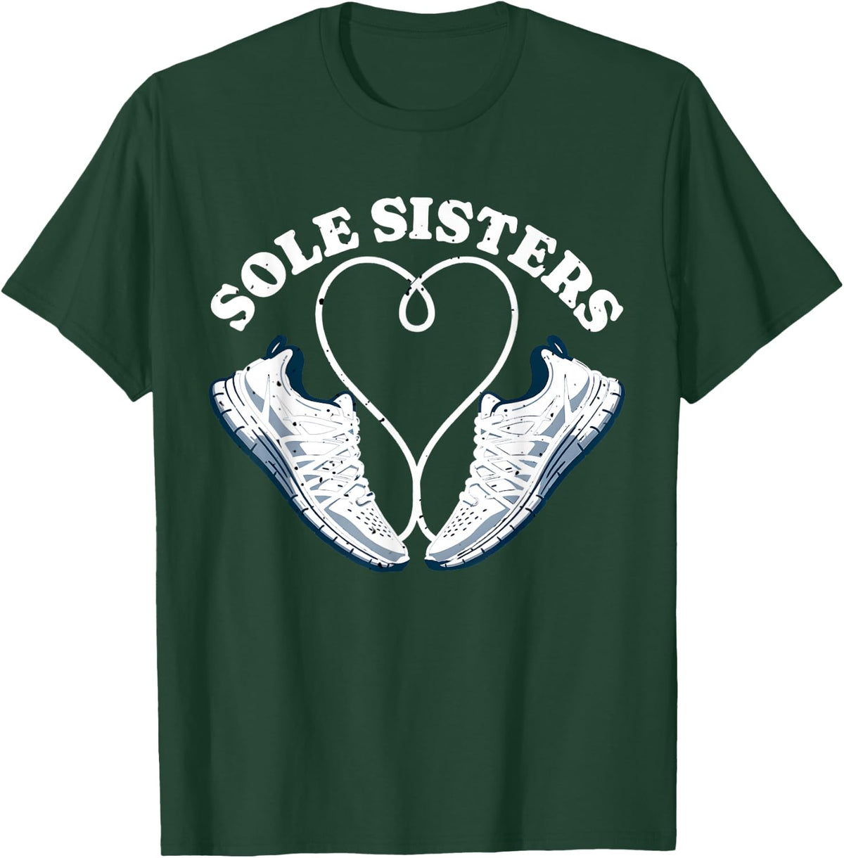 Runner Sisters Running Bestie Training Best Friend Partner T-Shirt - Dark Green