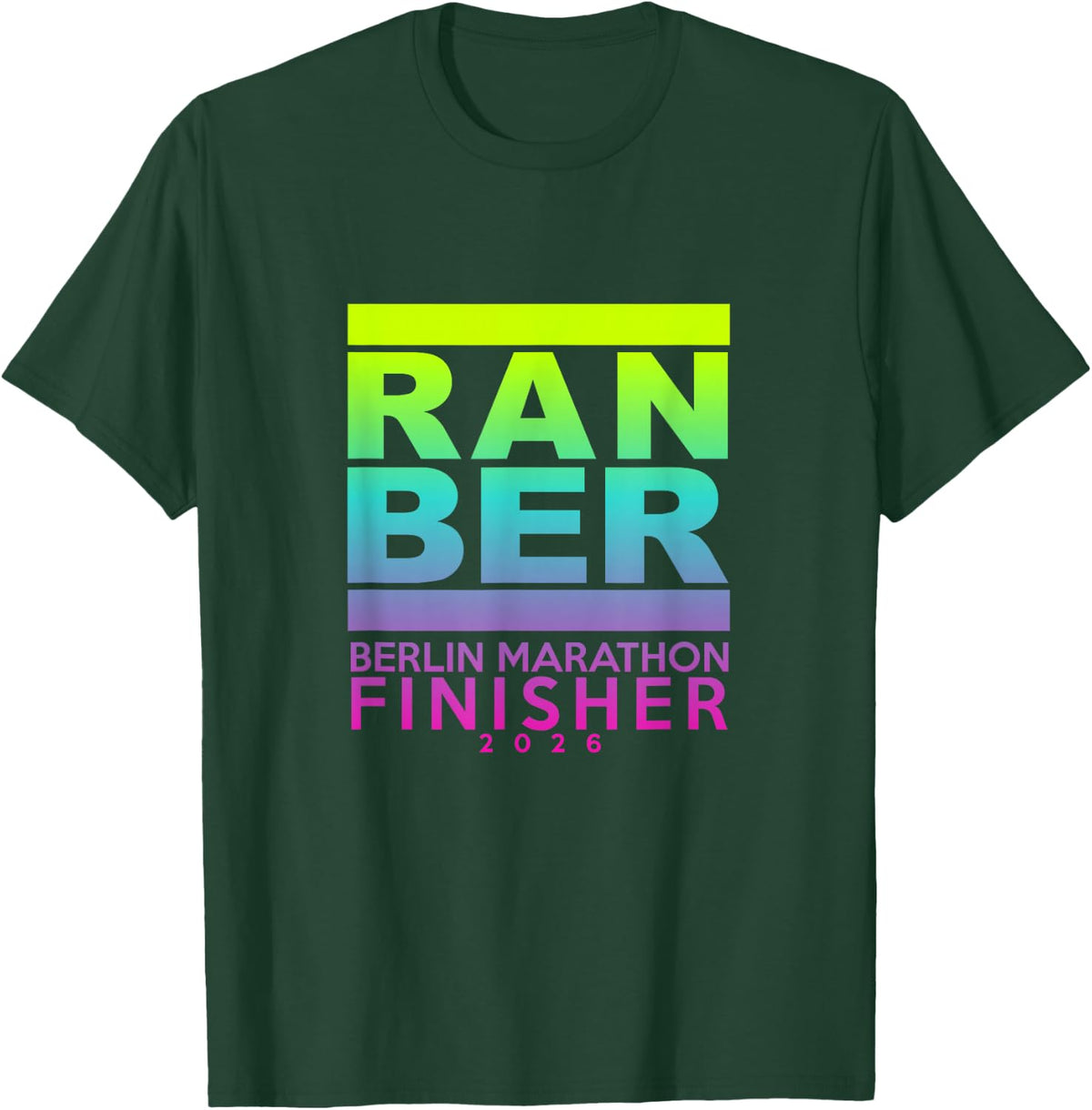 Marathon Berlin 2026 Finisher T-Shirt - Dark Green