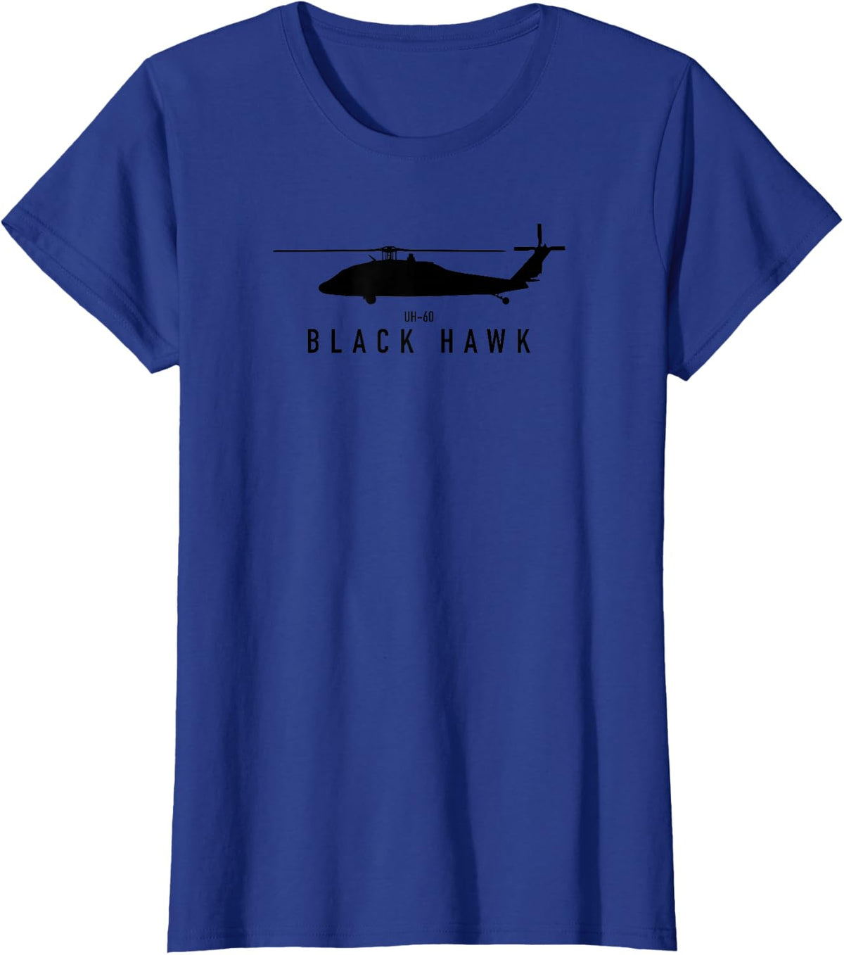 UH-60 Black Hawk Helicopter T-Shirt Tee for Military Aviation Enthusiasts - Royal Blue