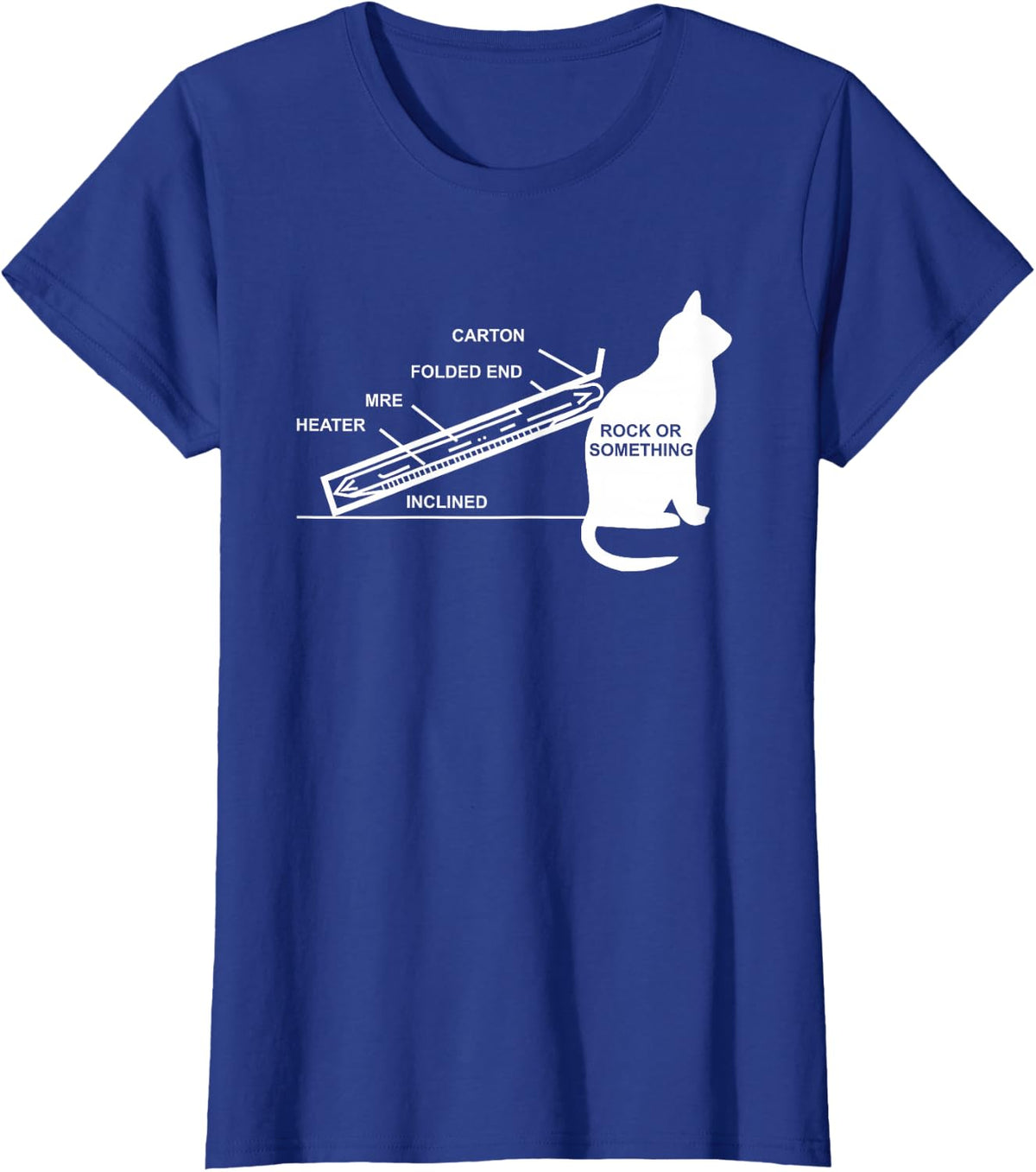 MRE, Rock or Something, Cat T-Shirt - Royal Blue