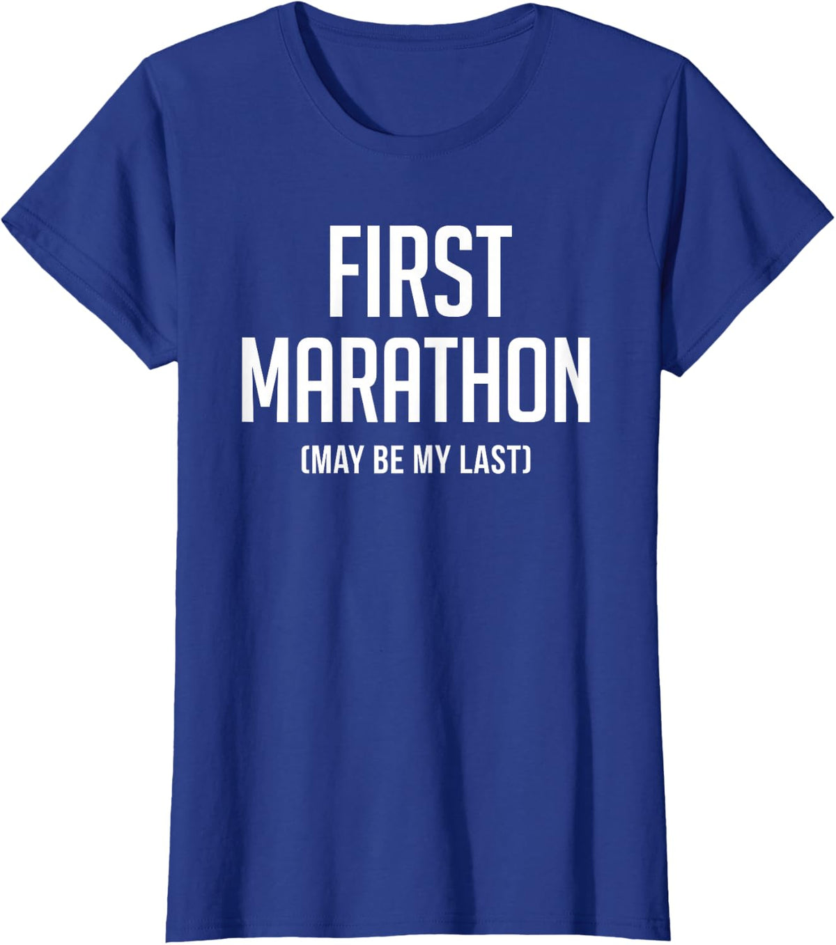 Funny First 5k Runner Tshirt for Men for First Marathon Run T-Shirt - Royal Blue