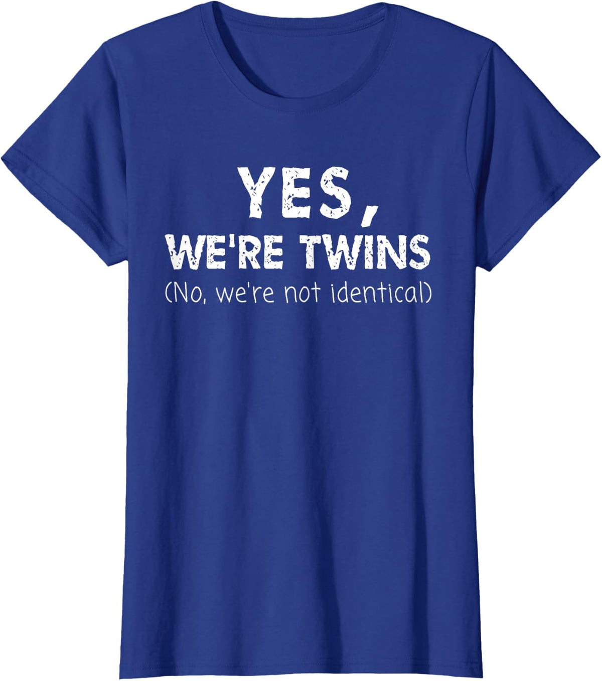 Twin Matching Brother Sister Twins Siblings Fraternal T-Shirt - Royal Blue