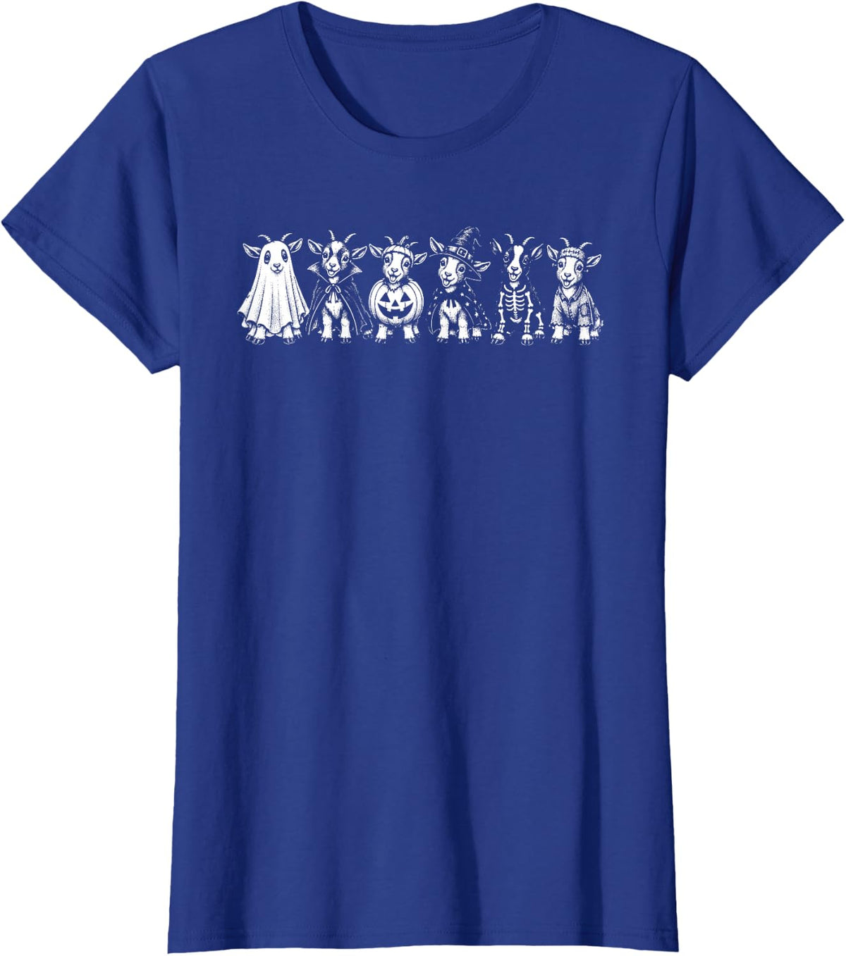 Retro Goat Halloween Costume T-Shirt - Royal Blue