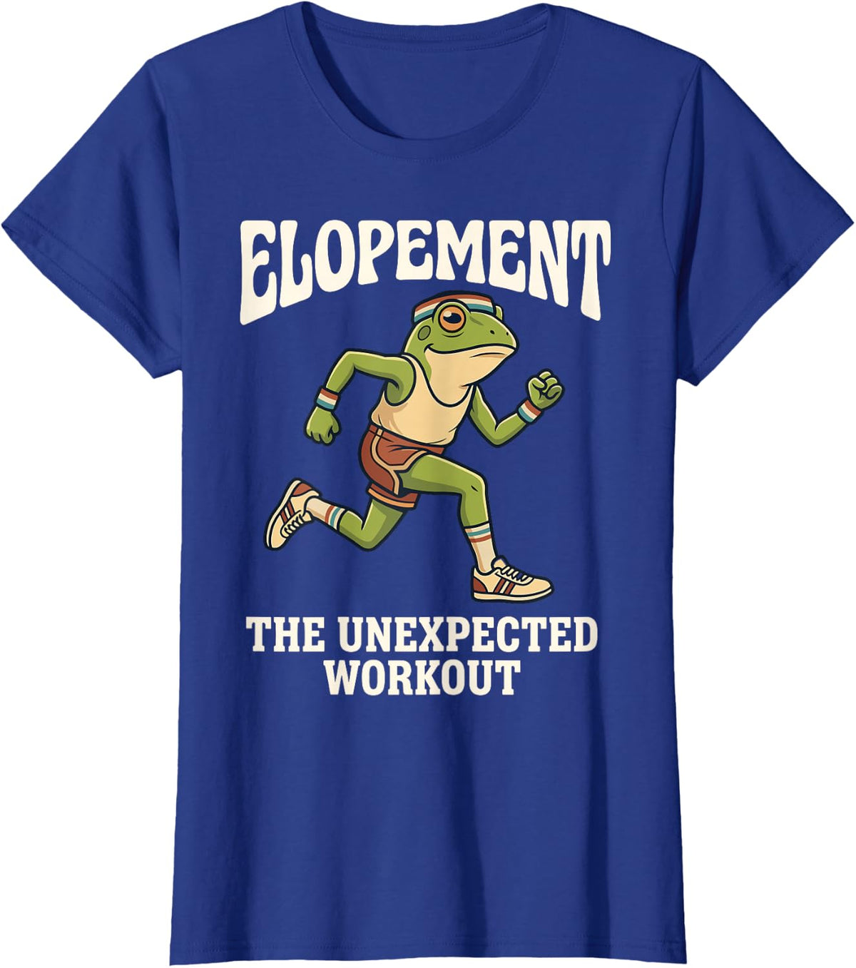 Elopement The Unexpected Workout Autism Neurodiversity Frog T-Shirt - Royal Blue