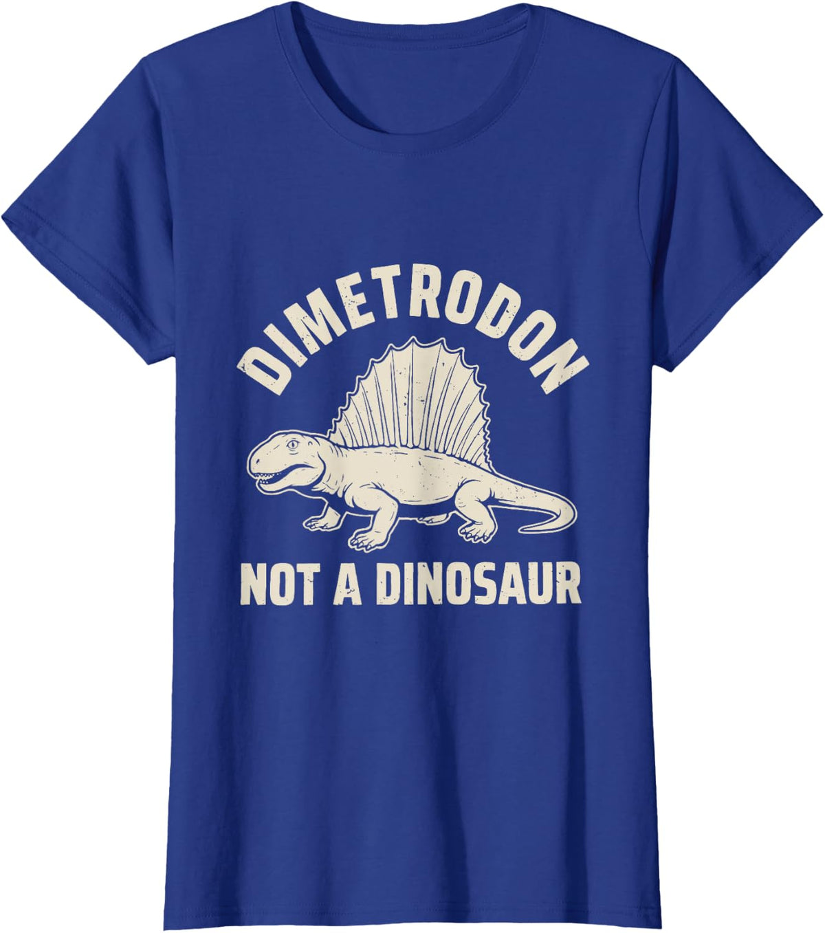 Dimetrodon Not A Dinosaur Vintage Paleontology T-Shirt - Royal Blue
