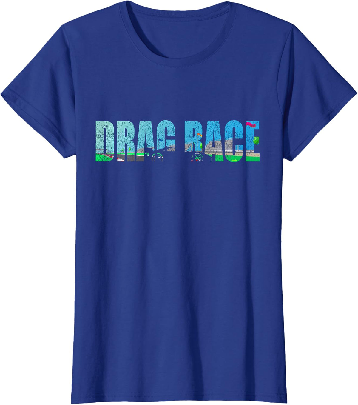 Drag Racing Race Car Drag Race T-Shirt - Royal Blue
