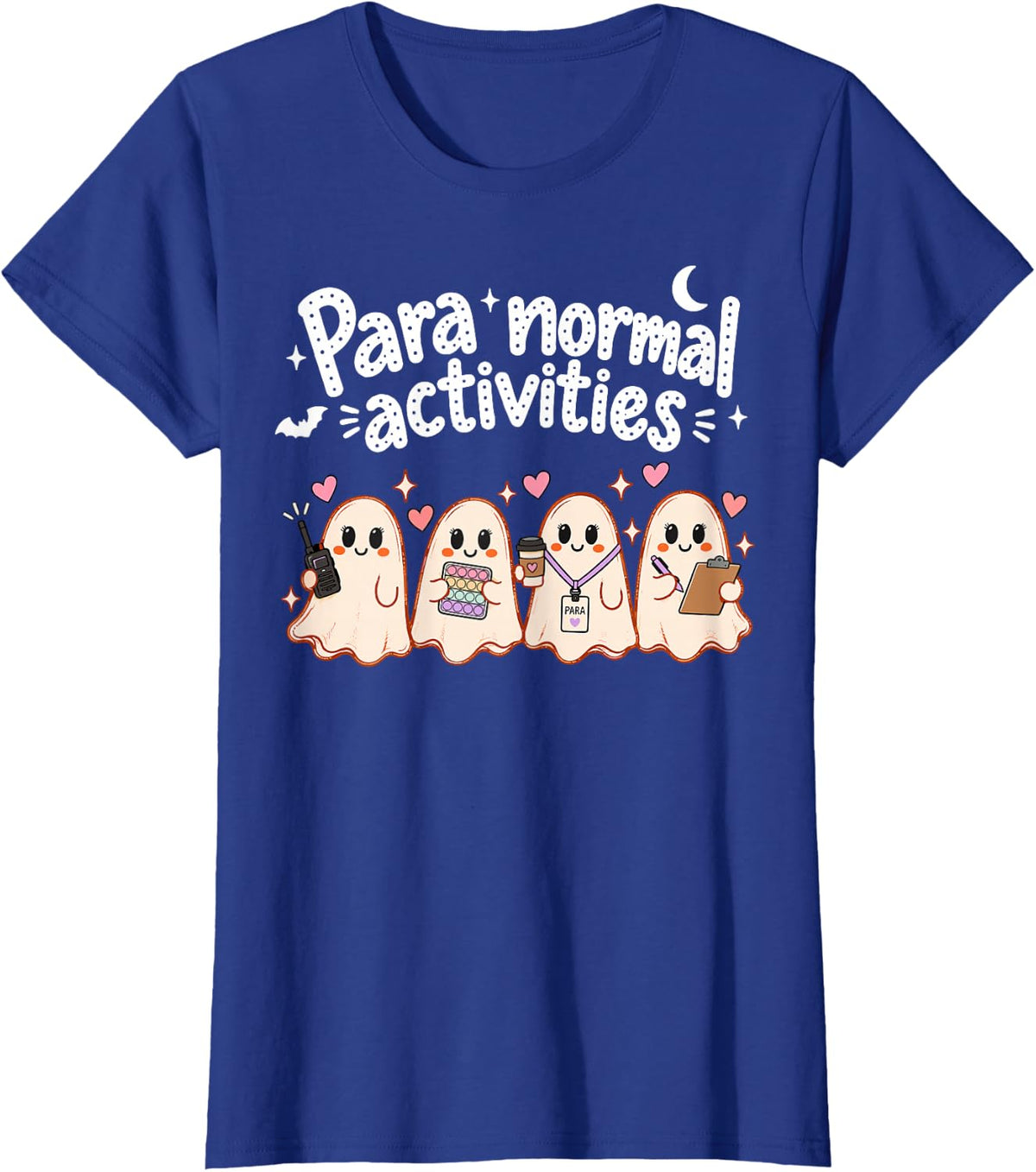 Ghost Cute para Normal Activities SPED Teachers Halloween T-Shirt - Royal Blue