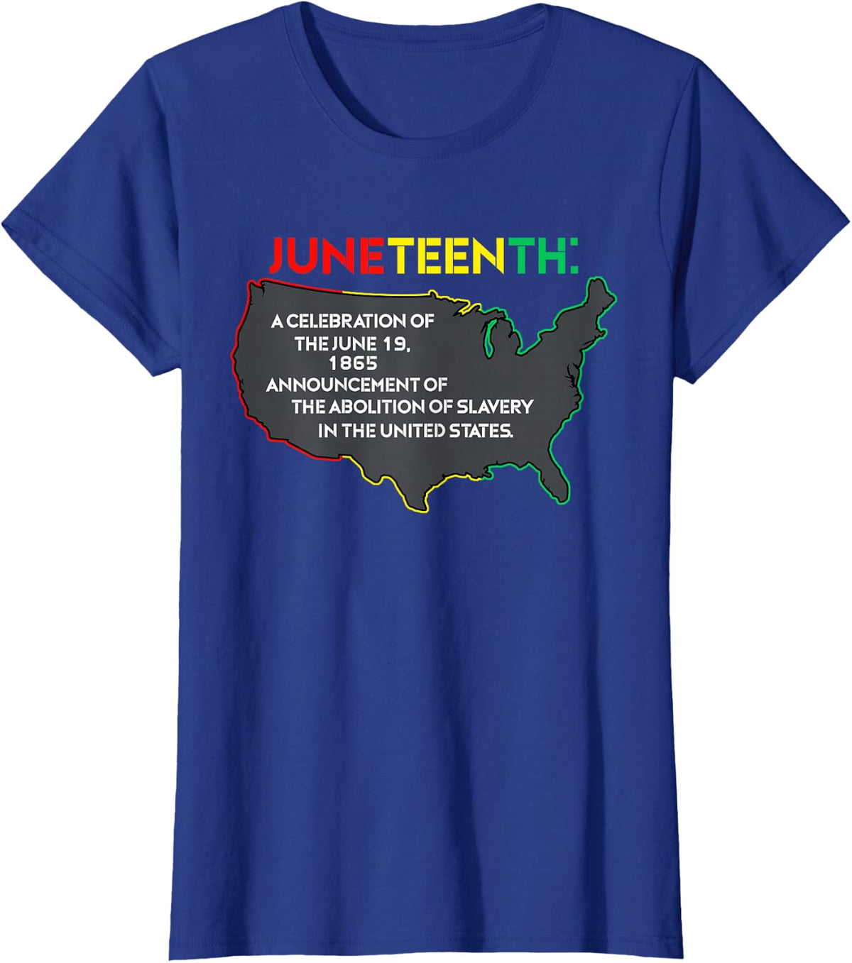 Juneteenth Celebrating Black Freedom African American Women T-Shirt - Royal Blue