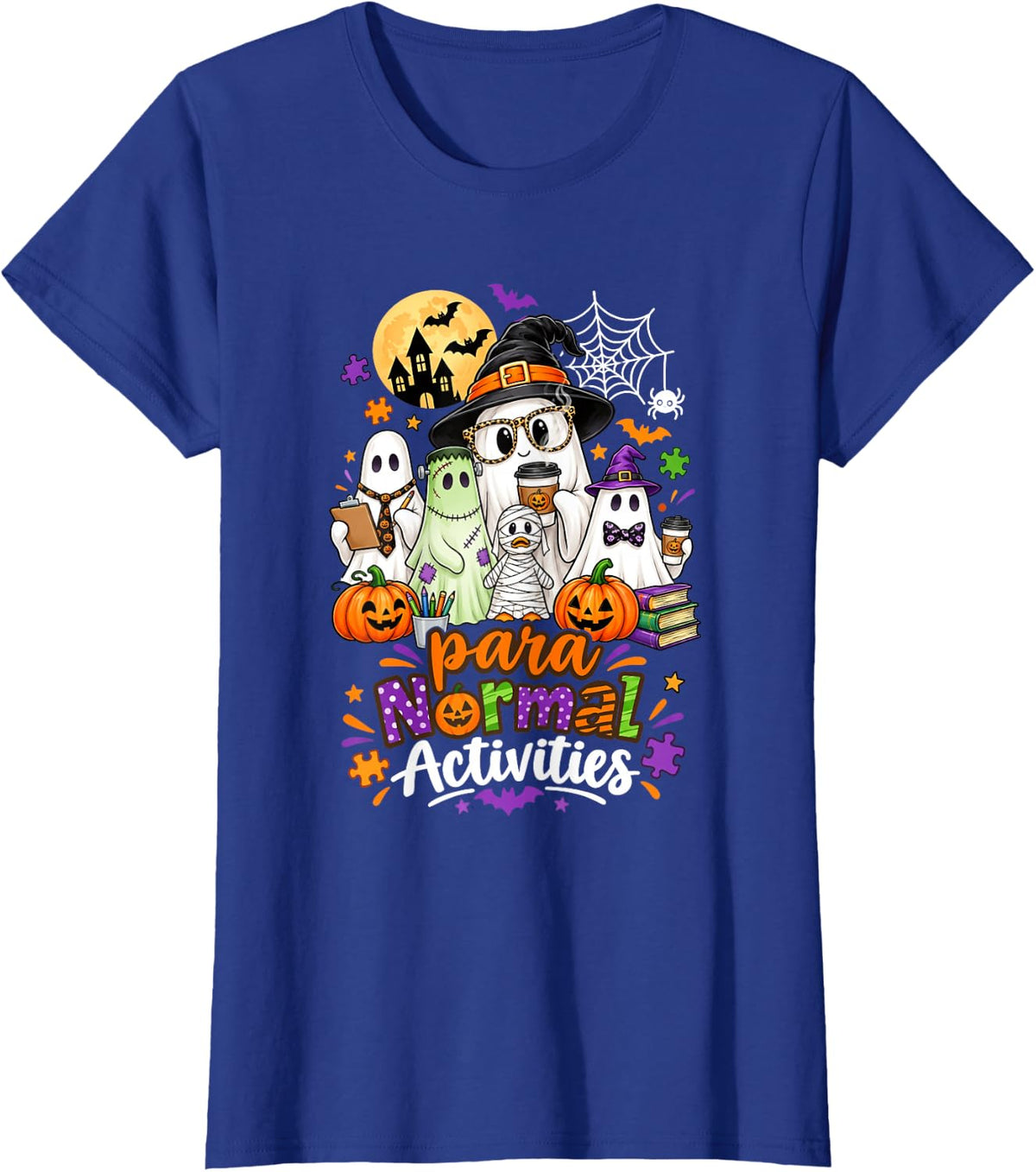 SPED Teacher Ghost School Classroom Halloween T-Shirt - Royal Blue