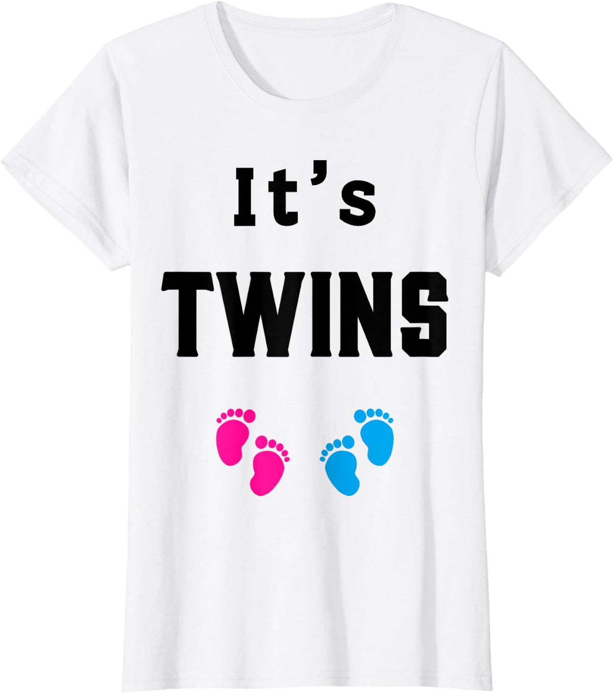 It's Twins Baby Announcement Baby Shower Gender Reveal Party T-Shirt - White