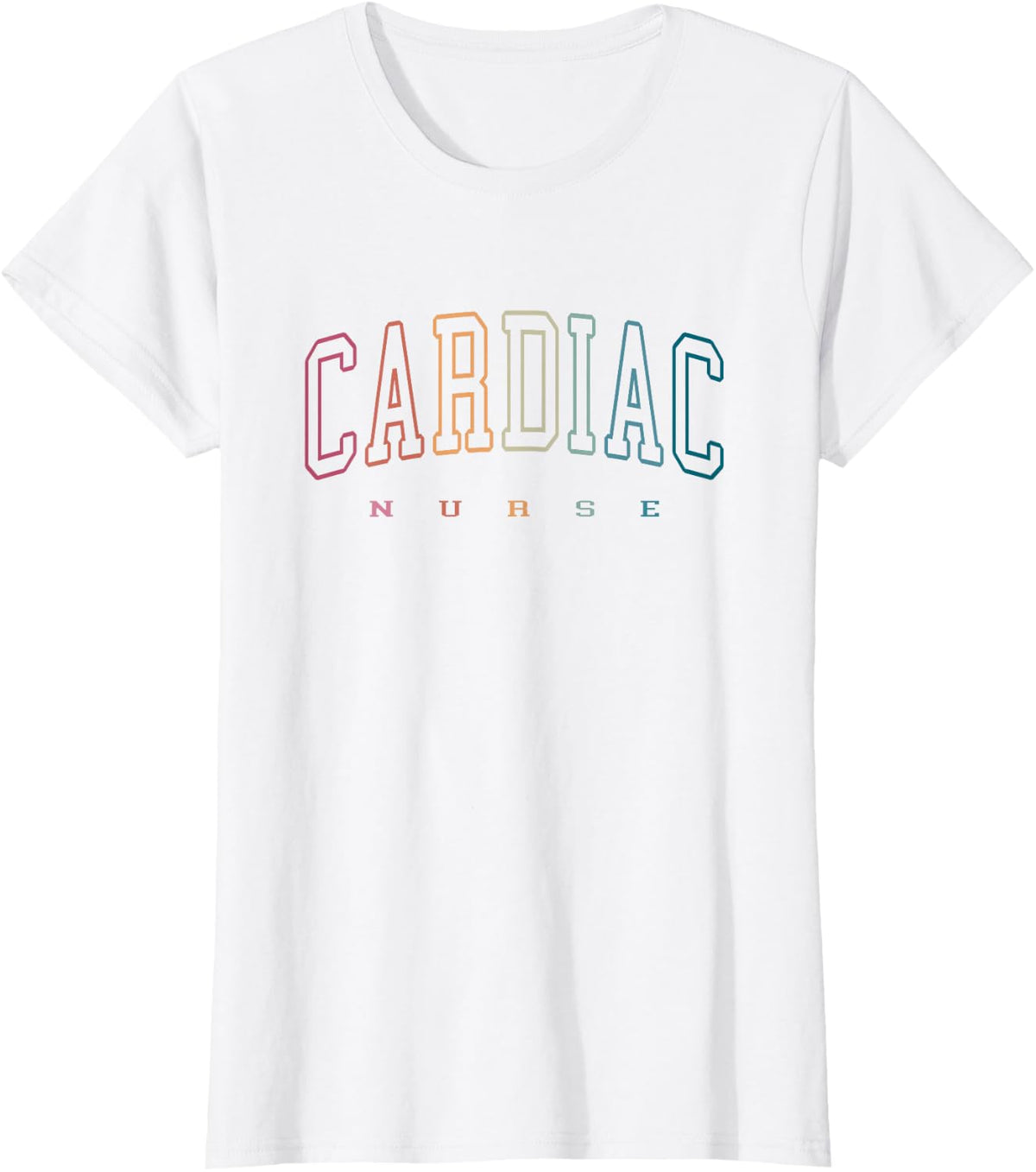 Funny Cardiac Nurse Cardiac Telemetry Cardiology Heart Nurse T-Shirt - White