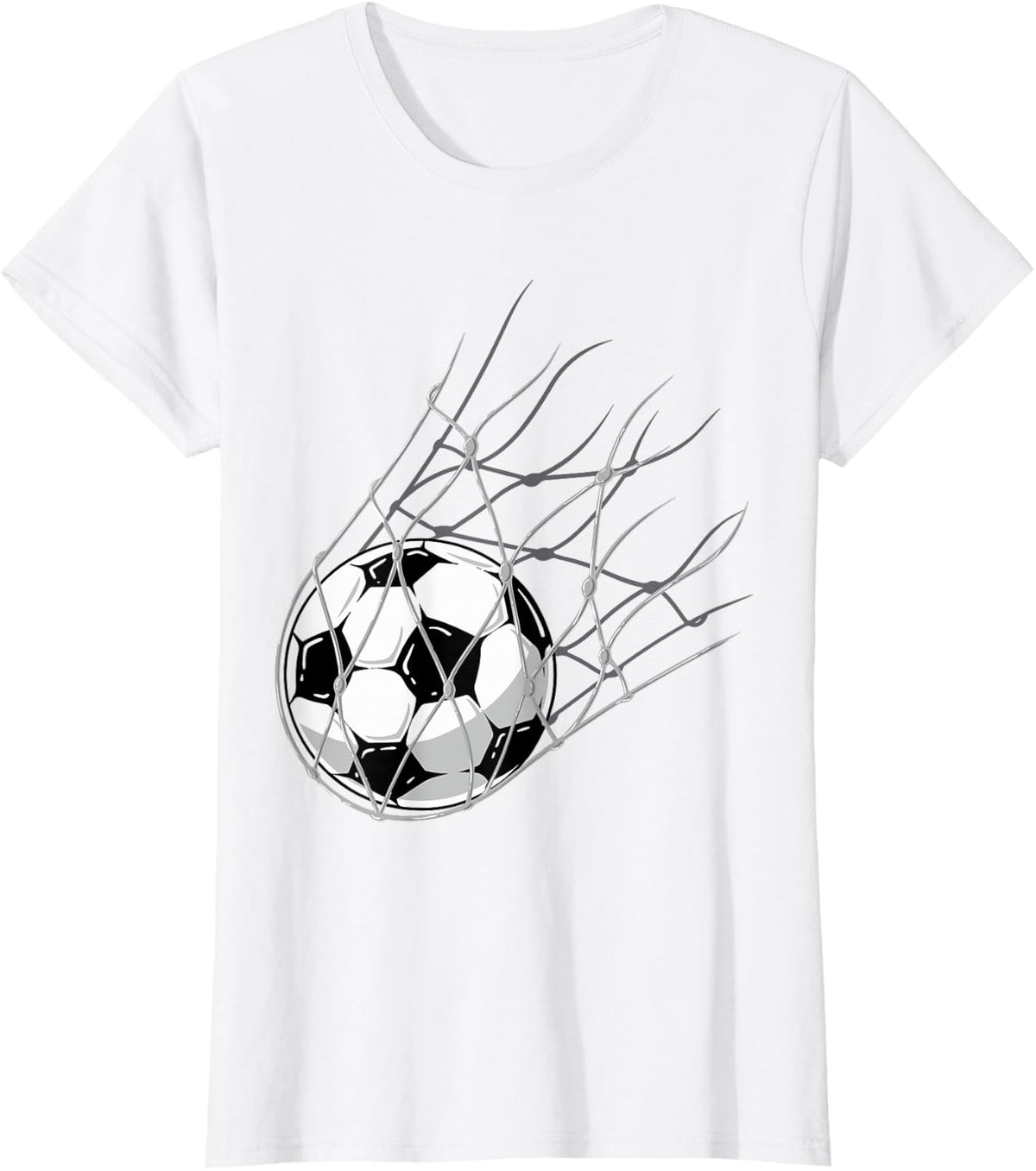 Soccer Ball Goal Funny Player Sports Game Boys Girls Outfit T-Shirt - White