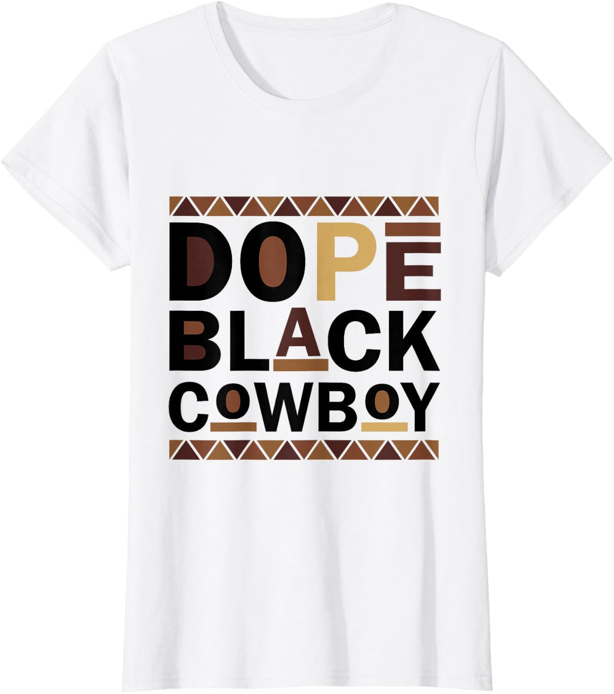 Dope Black Cowboy Retro Juneteenth Black History T-Shirt - White