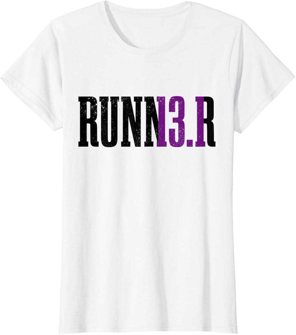 Runner Half Marathon 13.1 Miles Running Marathoner T-Shirt - White