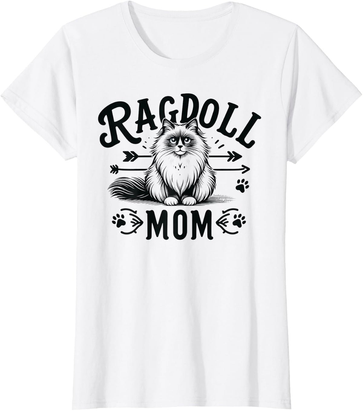 Ragdoll Cat Mom Funny Ragdoll Cat Pet For Women T-Shirt - White