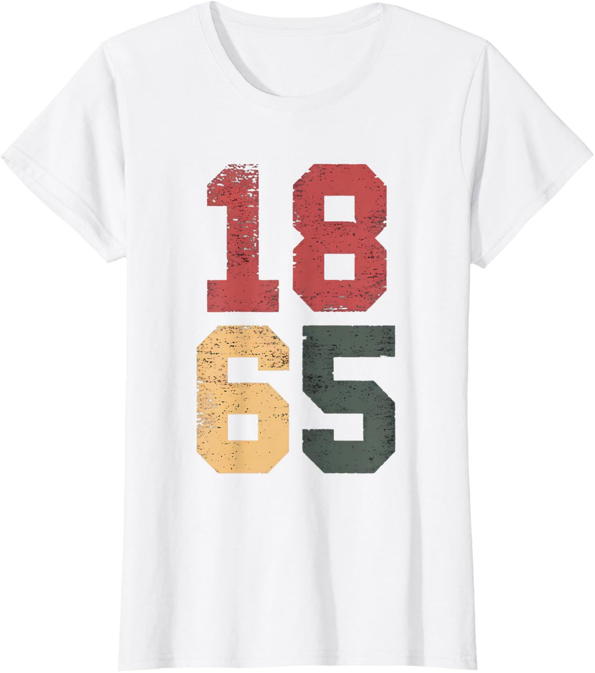 1865 Vintage Retro Graphic Juneteenth Black History T-Shirt - White