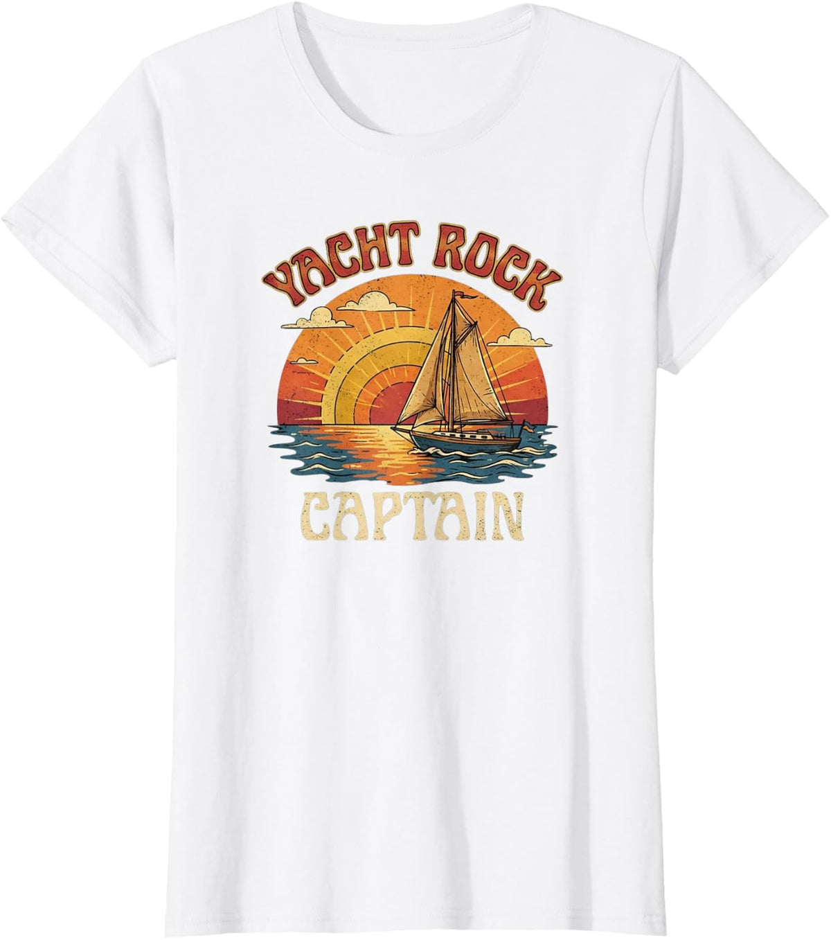 Yacht Rock Captain T-Shirt - White