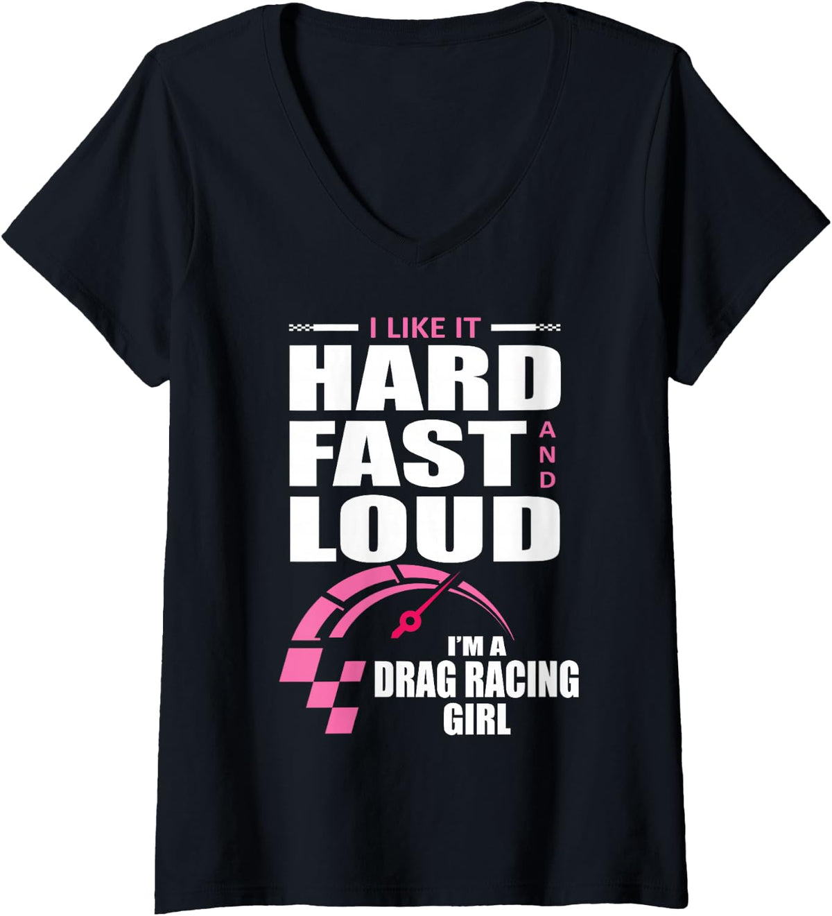 Women's Racing Driver Girl Racing car V-Neck T-Shirt - Black
