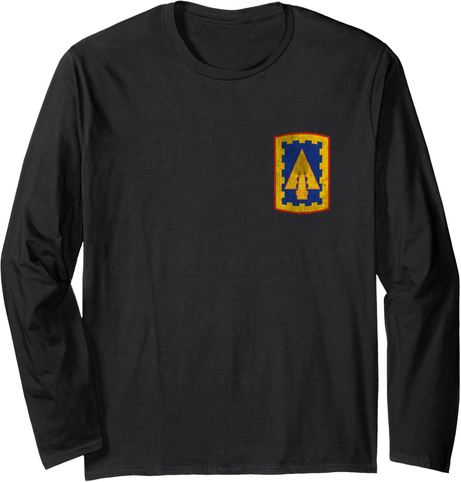 108th Air Defense Artillery Brigade Vintage Logo Veteran Long Sleeve T-Shirt - Adult Unisex Black