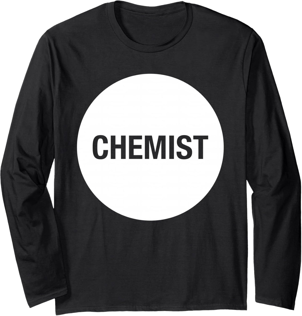 Chemist Circle Long Sleeve T-Shirt - Adult Unisex Black