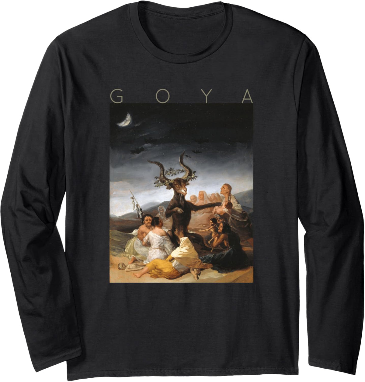 Francisco Goya - Witches' Sabbath - Art for Artists Long Sleeve T-Shirt - Adult Unisex Black