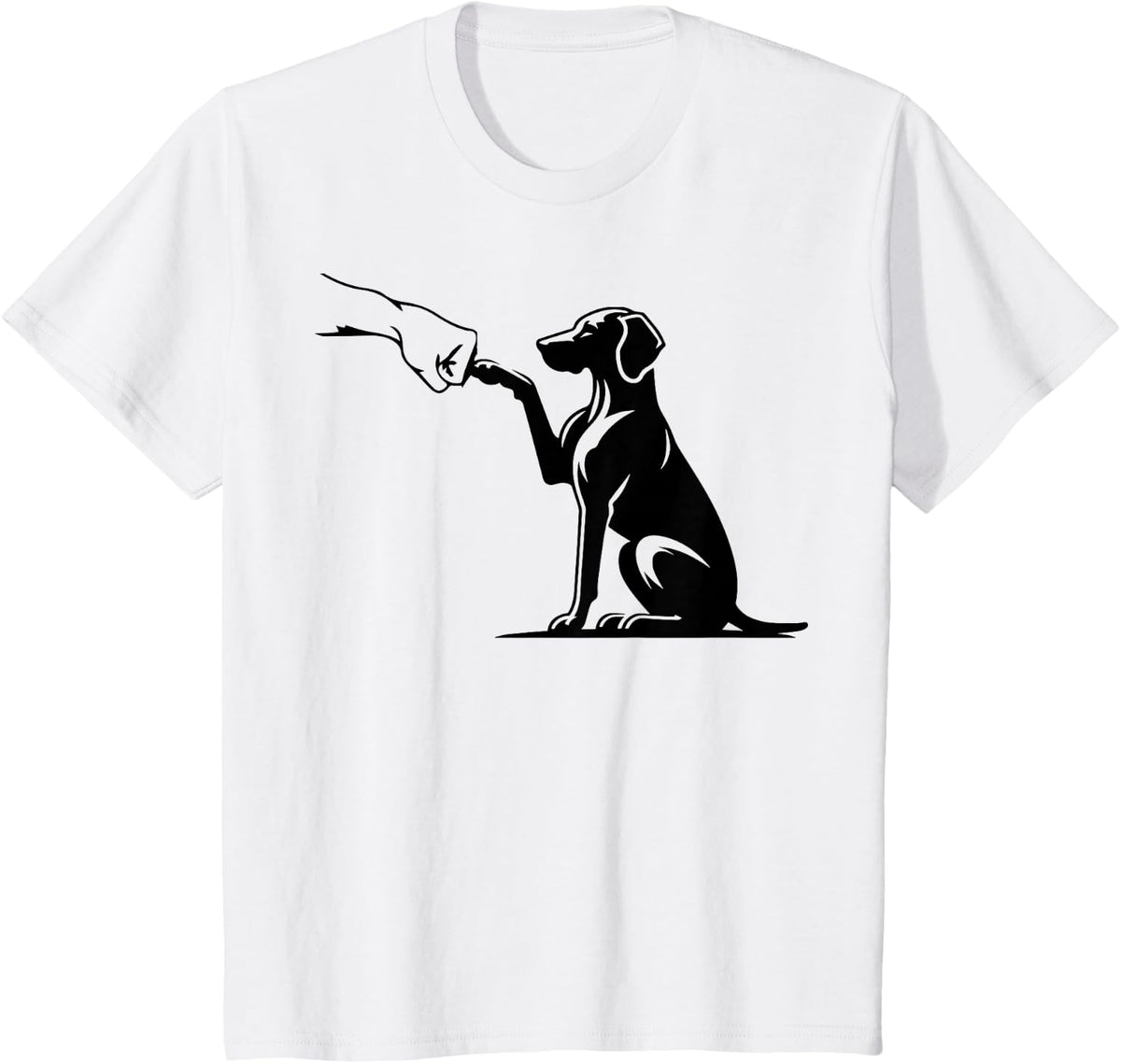 cute vizsla Dog with hand, vizsla mom T-Shirt - White