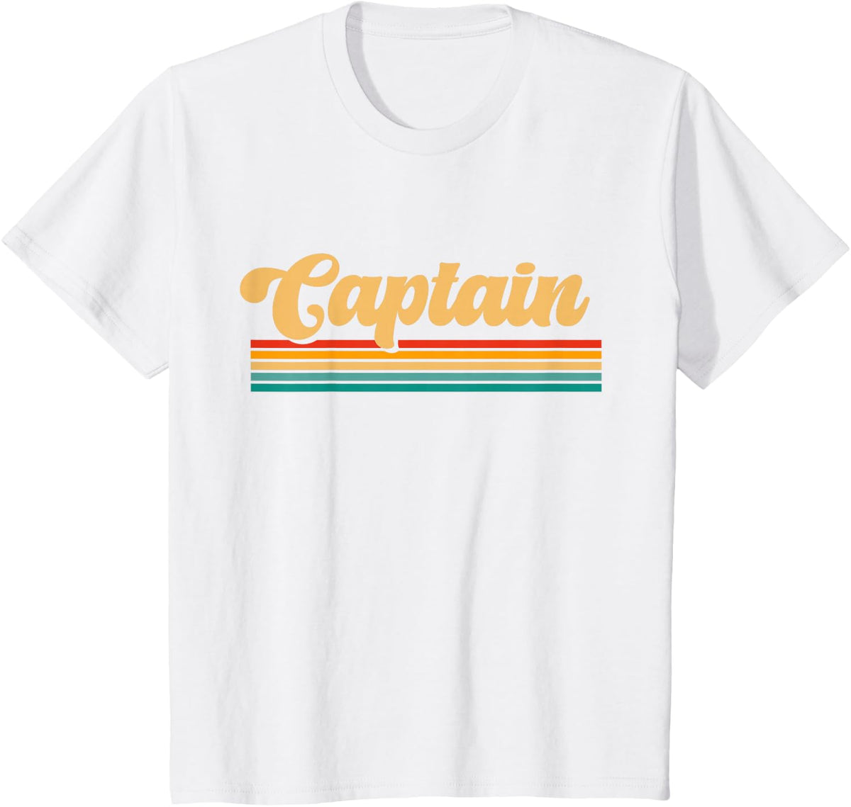 Retro Captain Sail Boat T-Shirt - White