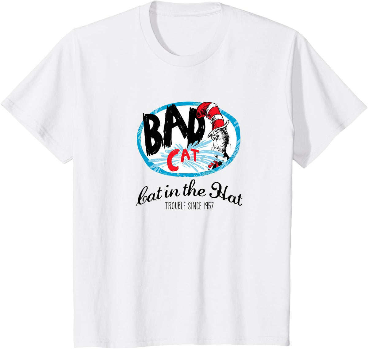 Dr. Seuss Bad Cat Since 1957 T-Shirt - White