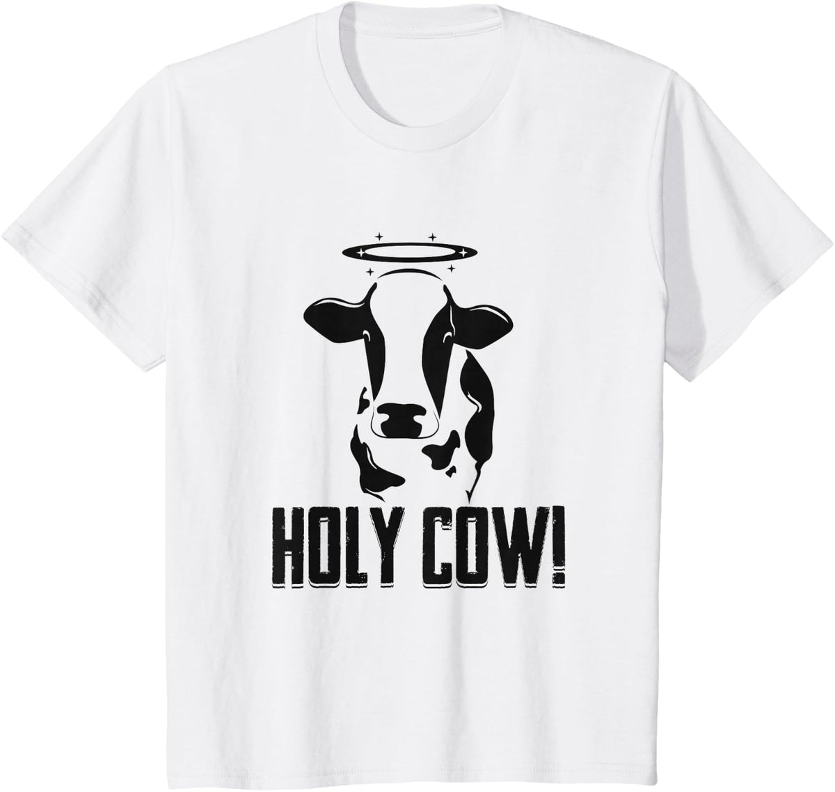 Holy Cow Graphic Livestock, Cow Lover, Cattle Farmer Gift T-Shirt - White