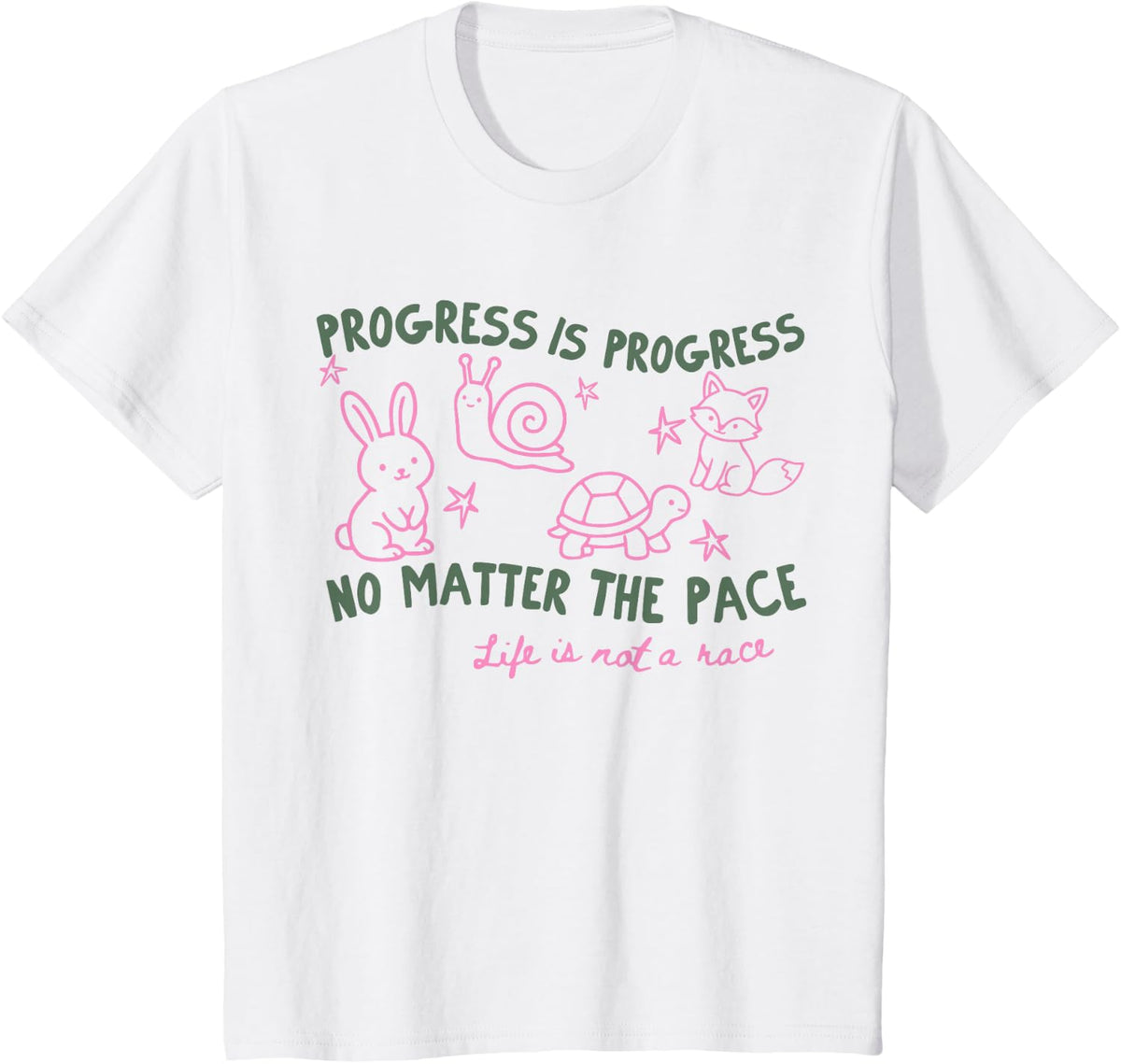 Progress is Progress No Matter The Pace SPED Teacher Gifts T-Shirt - White
