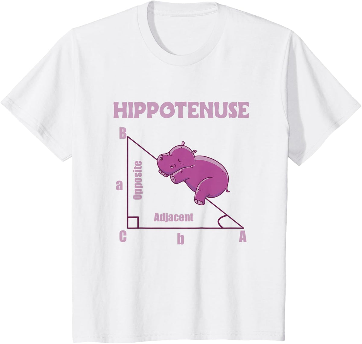 Math Pun Nerd Geometry Hippotenuse Hypotenuse T-Shirt - White