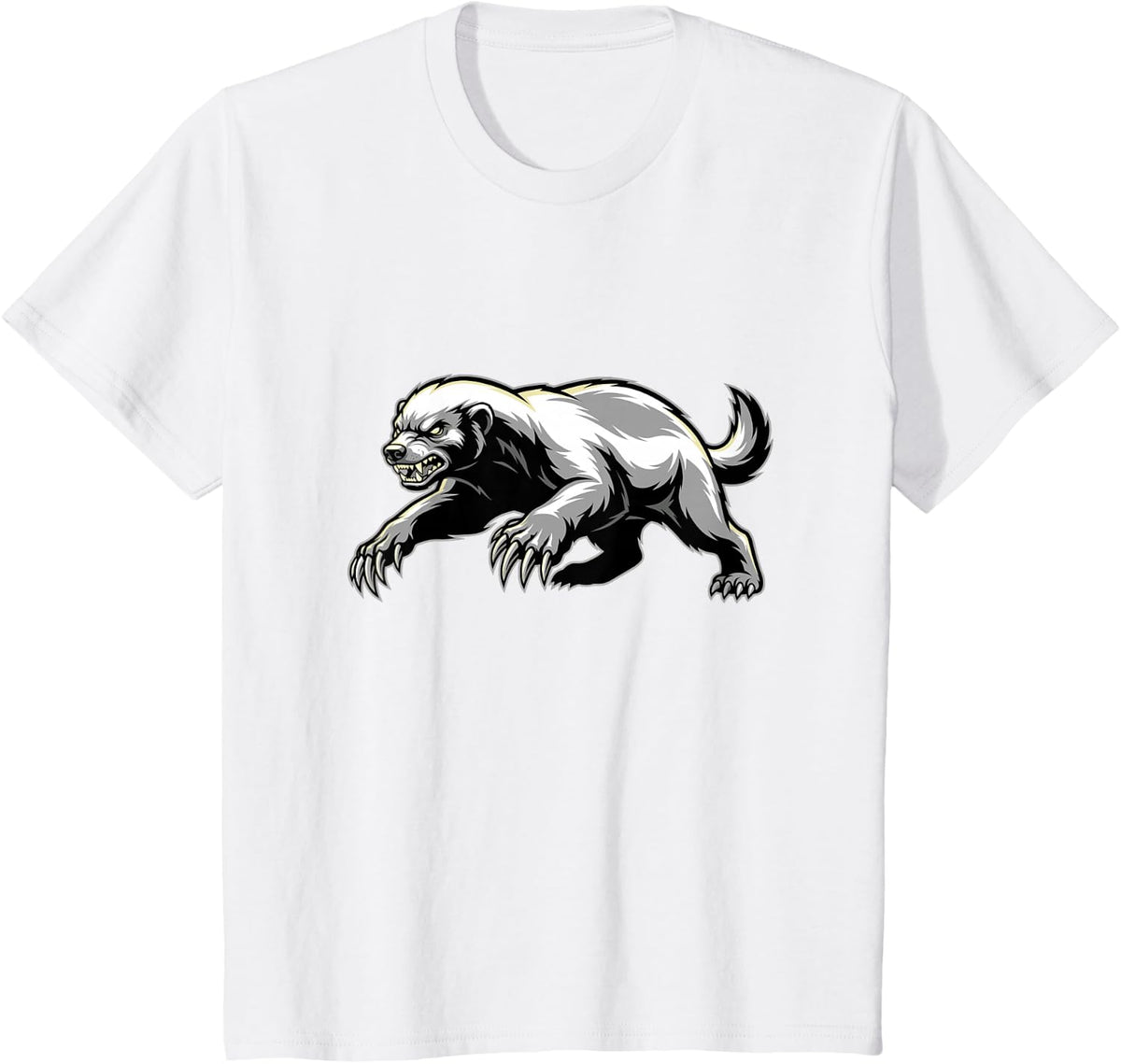 Angry Honey Badger T-Shirt - White