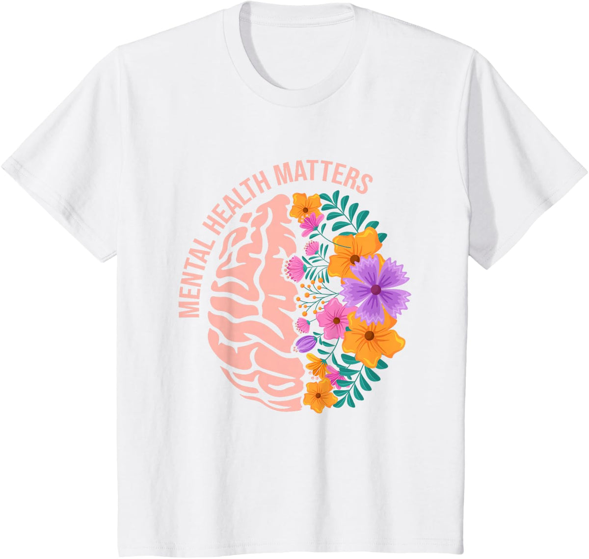 Mental Health Matters Gift Awareness Month Mental Health T-Shirt - White
