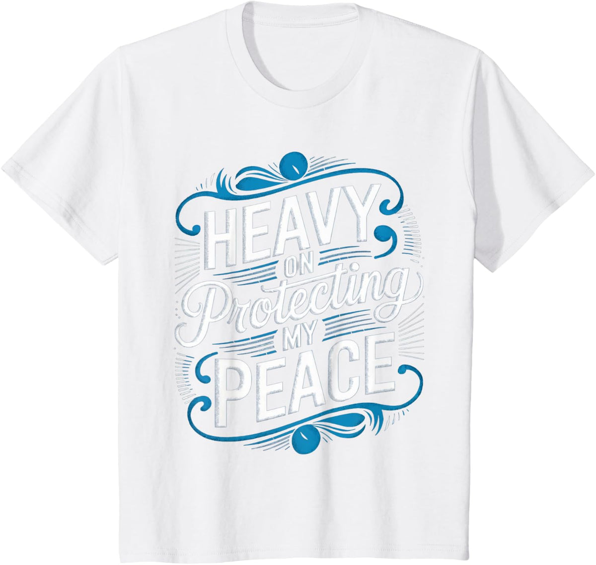 Heavy on protecting my peace mental health motivational T-Shirt - White