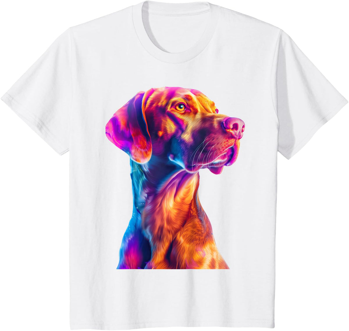 Vizsla Multi-Coloured T-Shirt - White