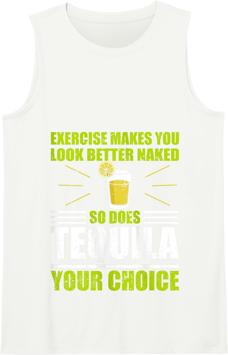 Funny Tequila Tank Top - White