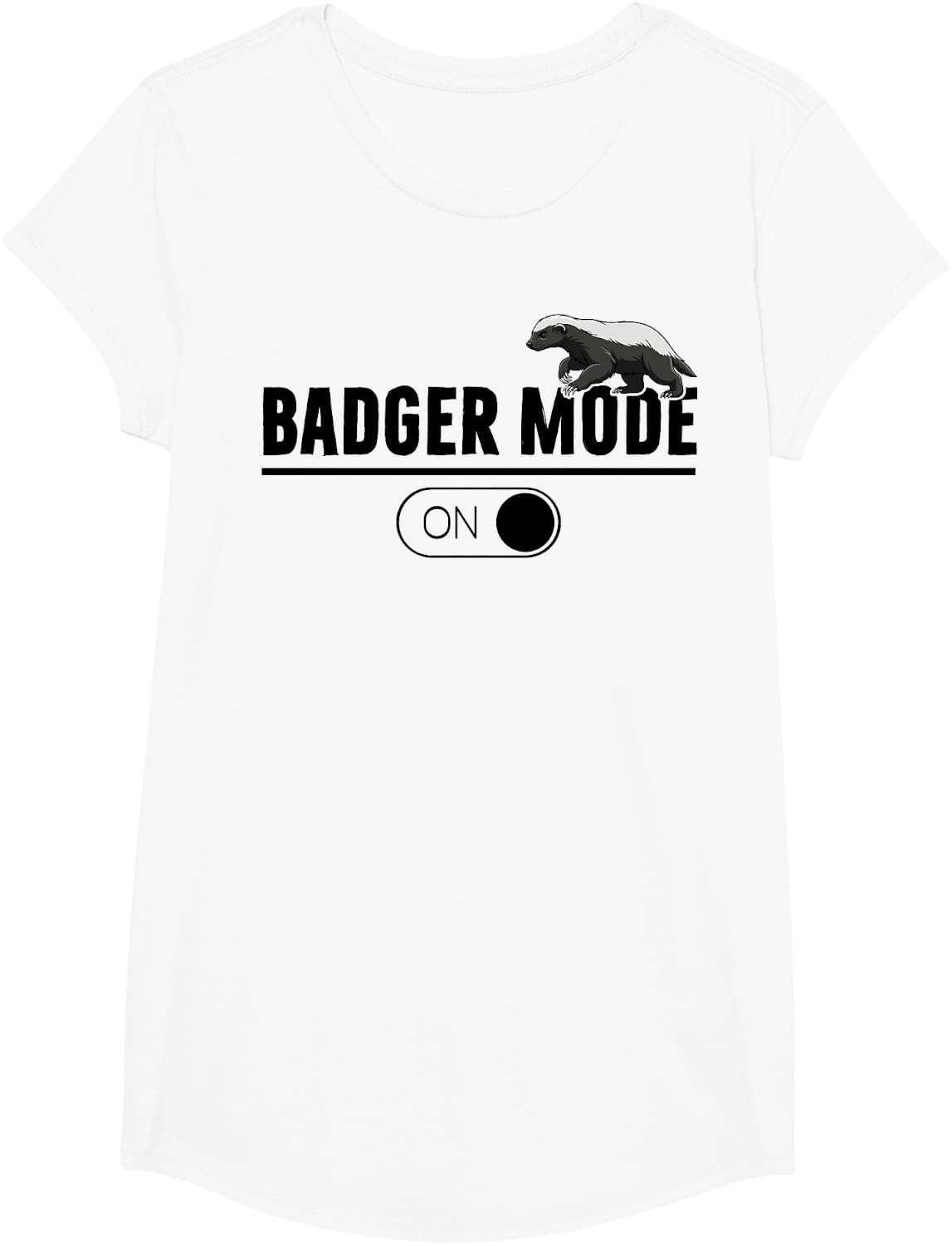 Honey Badger Mode On Costume T-Shirt - Girls White