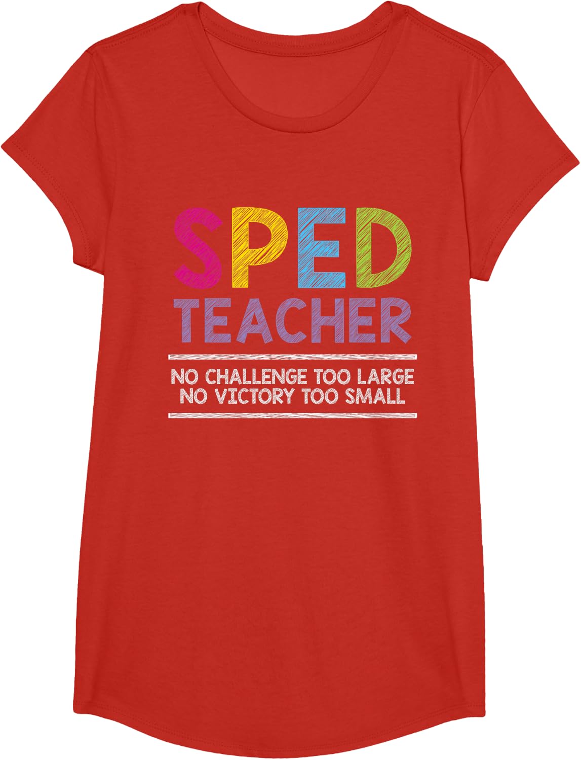 Special Education T-shirt Team SPED Squad Special Ed T-Shirt - Girls Red