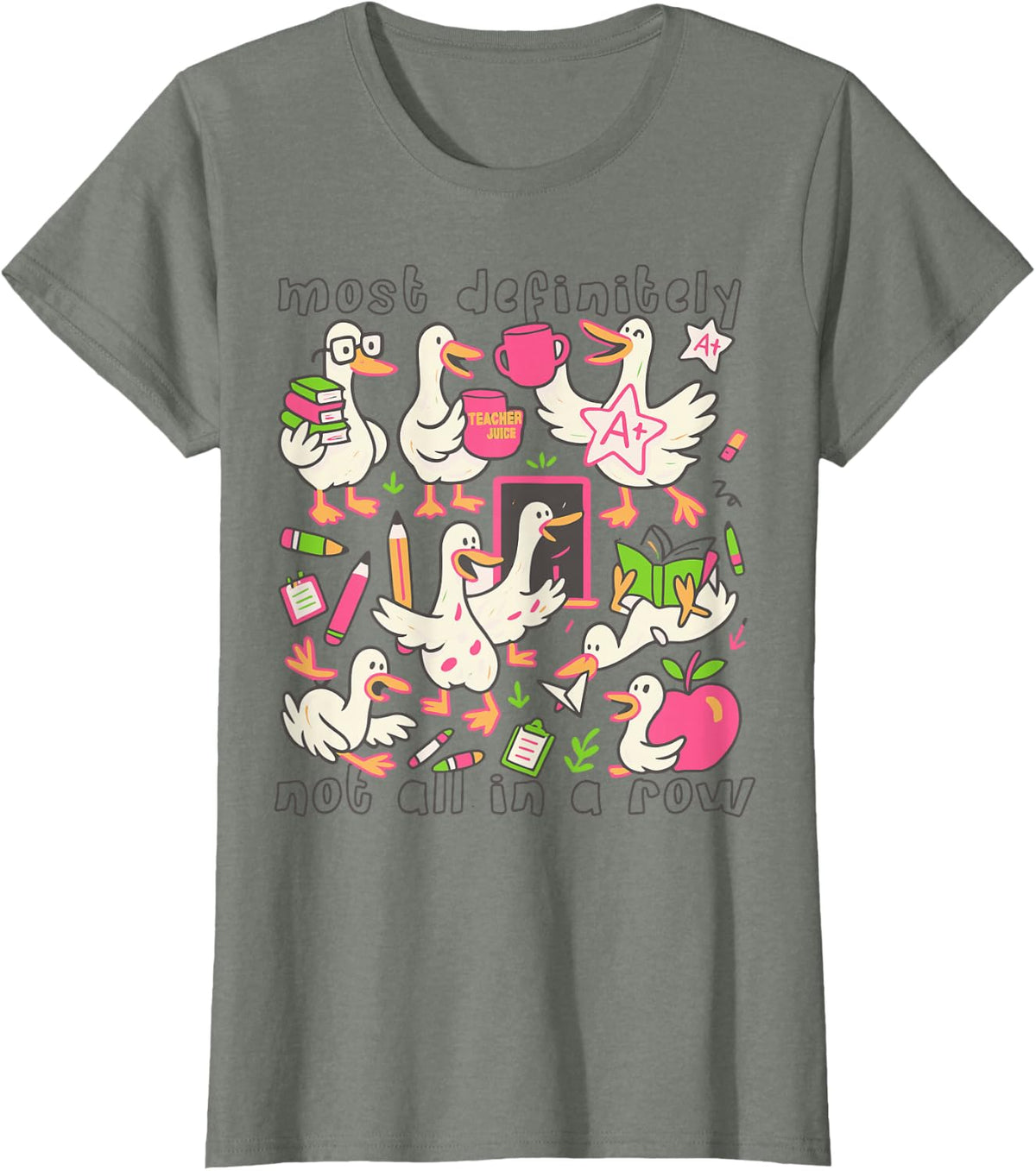 Teacher Tee T-Shirt - Olive Heather