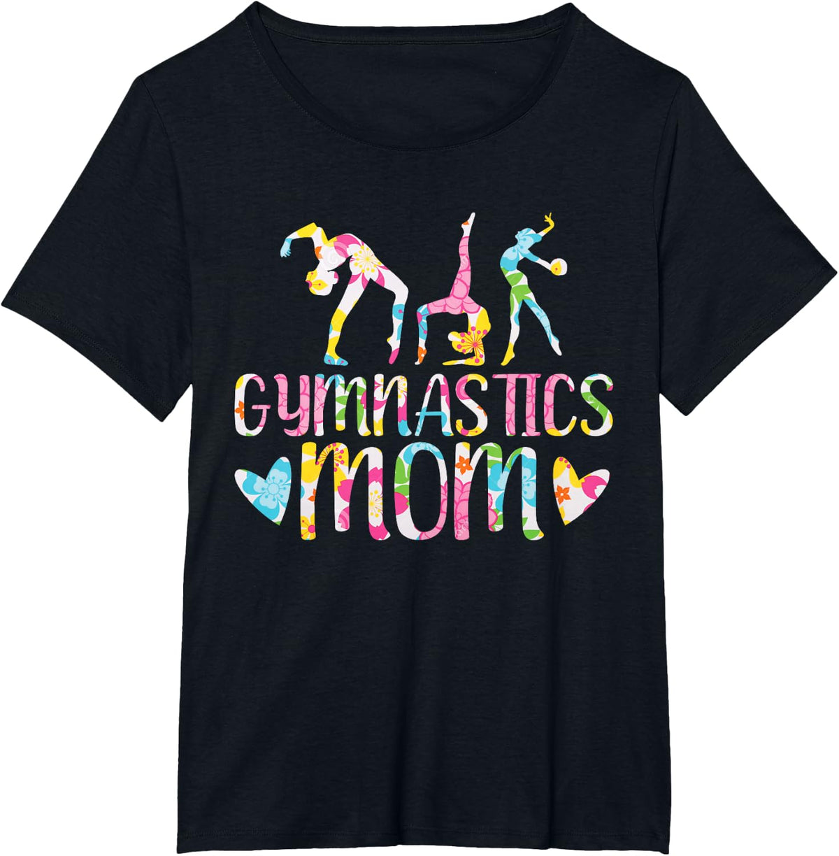 Gymnastics Mom Gymnast, I Love Gymnastics T-Shirt - Black