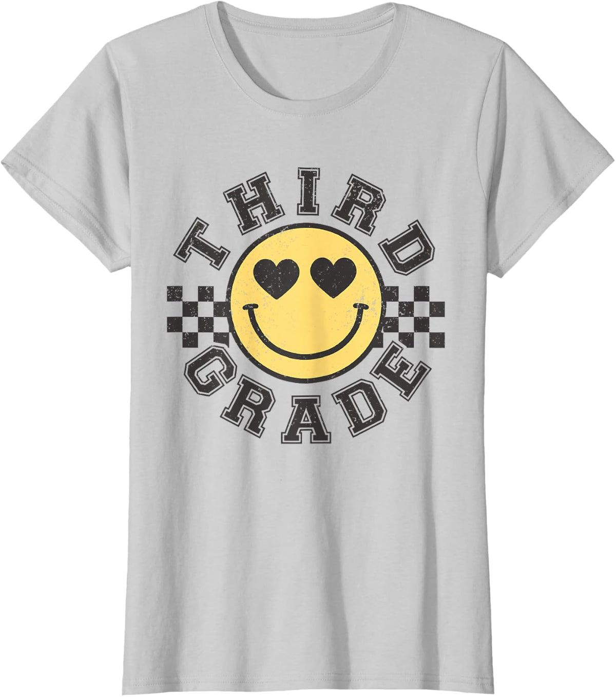 Retro Groovy Third Grade Teacher Shirts Back to School 3rd Grade Tees T-Shirt - Silver Grey