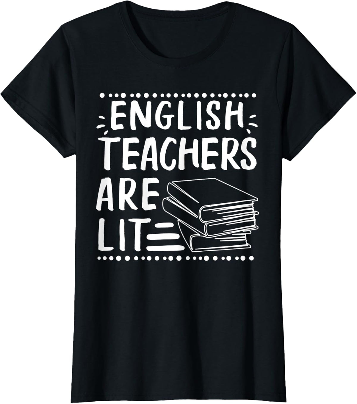 English Teachers Are Lit Proud Teacher Squad Back to School T-Shirt - Black